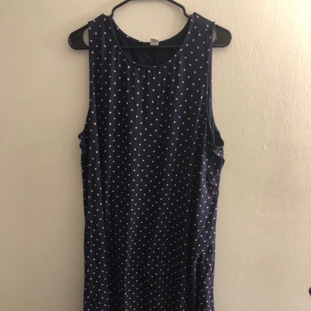 3 for $10: Blue & White Polka Dot Sleeveless Swing